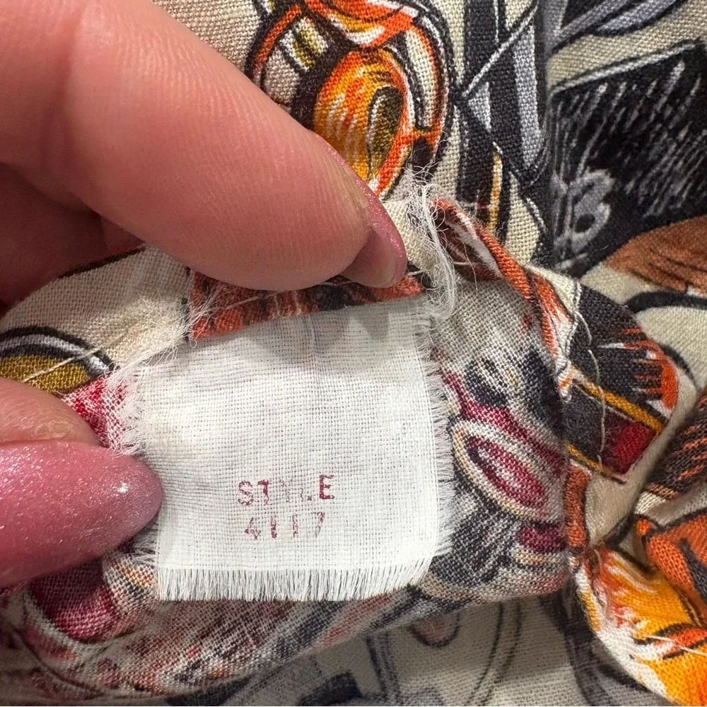 Men's Vintage Print Casual Shirt - Picture 12 of 13